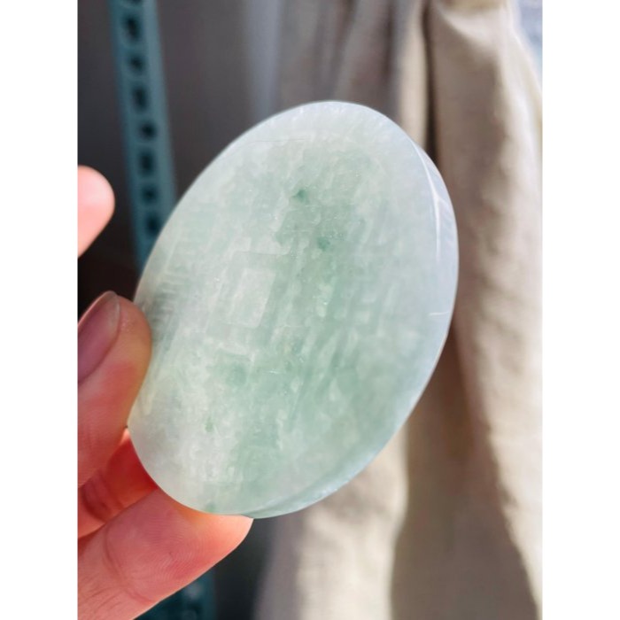 天然A貨緬甸玉 冰潤飄花太上老君急急如律令翡翠八卦玉牌 透手影膠潤底庄 雙面雕 有份量請留意尺寸-細節圖5
