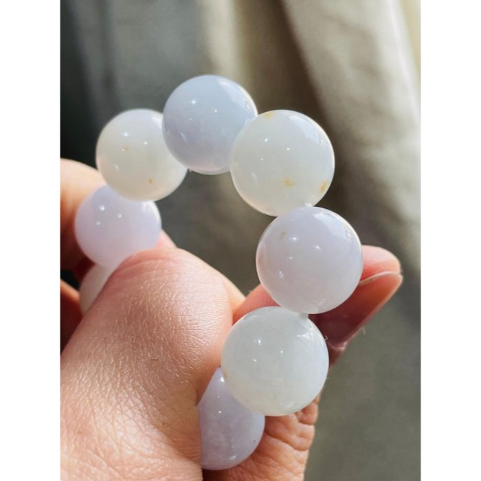 天然A貨緬甸玉 芙蓉種 膠潤粉春彩帶金13mm圓珠翡翠手串/手鍊16cm 老形膠珠 粉嫩紫綠顆顆色滿 帶灑金 附台証-細節圖6