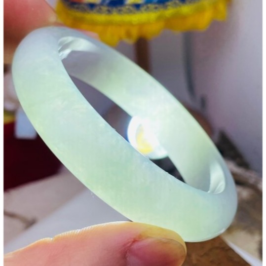 天然A貨緬甸玉 冰潤粉春彩正圈翡翠平安鐲57 18圍 粉嫩淡紫綠滿色 寬條厚裝 附台証-細節圖8