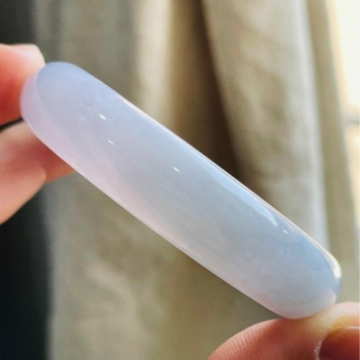 天然A貨緬甸玉 細潤雙色紫滿色寬條翡翠貴妃鐲51.8 16圍 細膩無晶體粉紫過渡藍紫 色淡過底色滿能見色-細節圖7