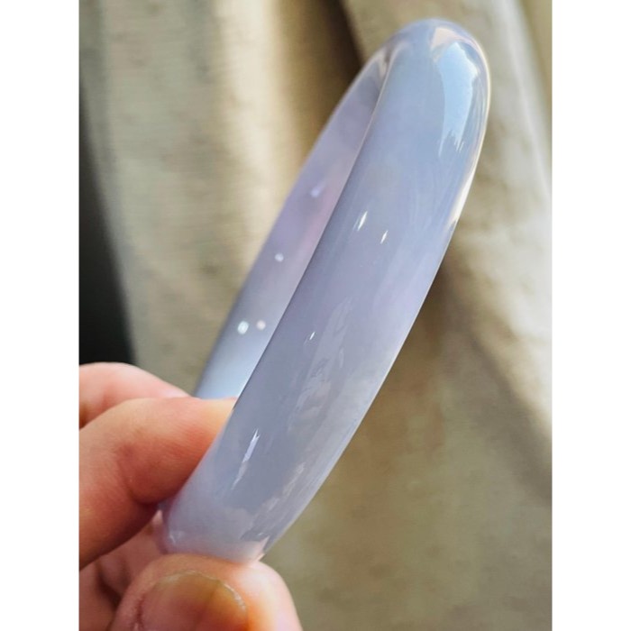 天然A貨緬甸玉 細潤粉紫俏綠粗圓條翡翠圓骨鐲56.4 18.5圍 細肉粉嫩紫滿色  綠淡若隱若現 完美粗條不跑色 附台証-細節圖6