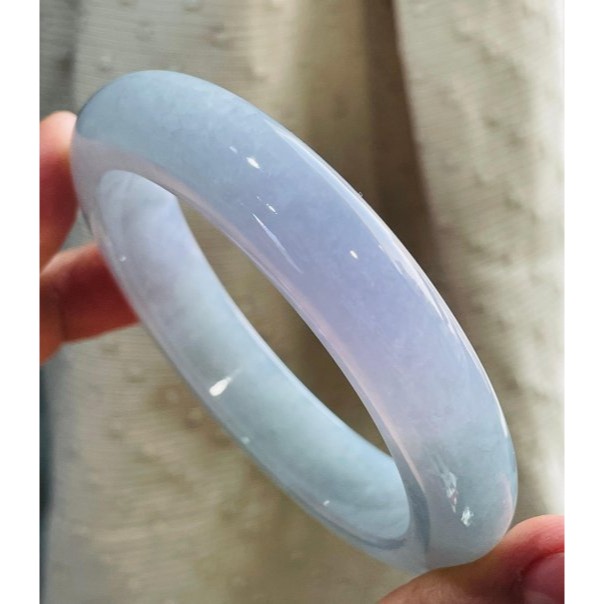 天然A貨緬甸玉 冰藍紫俏紅紫翡翠平安鐲56 18.5圍 起冰濃郁藍紫俏紅紫 整圈滿色 完美度99% 附台証-細節圖3