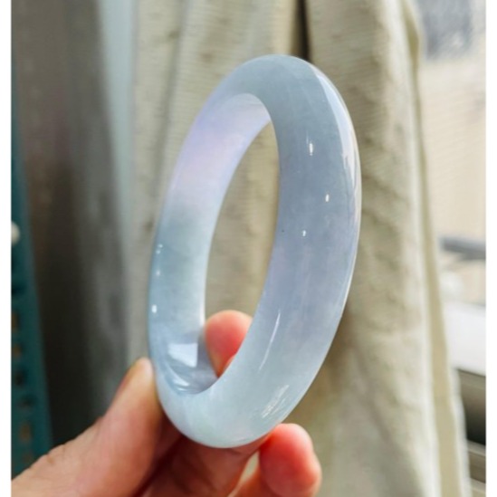 天然A貨緬甸玉 冰藍紫俏紅紫翡翠平安鐲56 18.5圍 起冰濃郁藍紫俏紅紫 整圈滿色 完美度99% 附台証-細節圖8