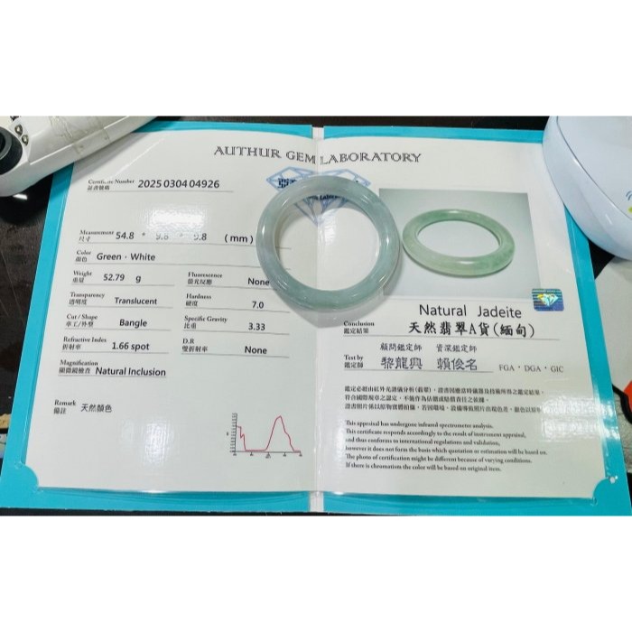 天然A貨緬甸玉 老坑藍綠圓條翡翠圓骨鐲54.8 18圍 膠潤底妝 時藍時綠雙色美感 完美度95%附台証-細節圖10