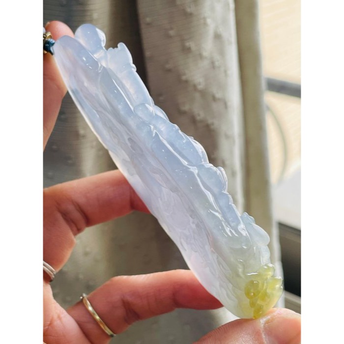 天然A貨緬甸玉 藏家件 冰種茄紫三彩大師工千手觀音翡翠佛牌 晶瑩冰膠滿紫俏黃綠 大師親工 法像細節絕頂 附台証-細節圖5