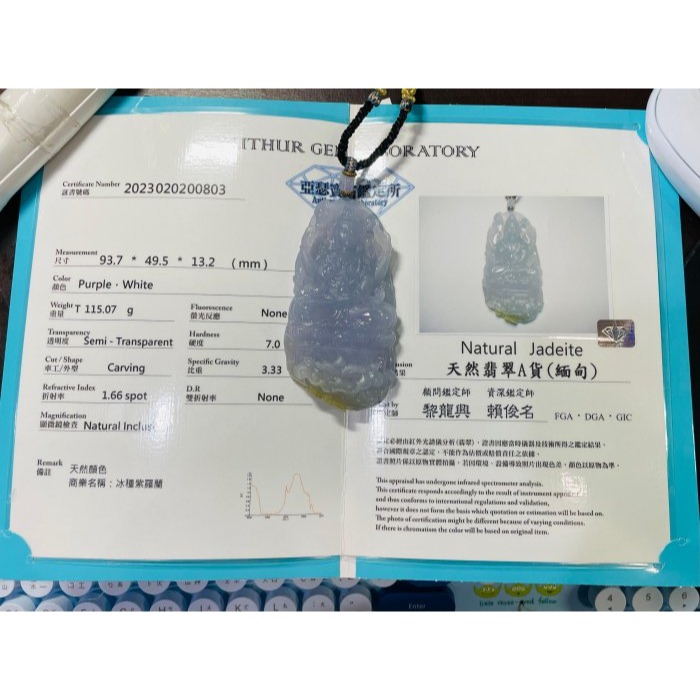 天然A貨緬甸玉 藏家件 冰種茄紫三彩大師工千手觀音翡翠佛牌 晶瑩冰膠滿紫俏黃綠 大師親工 法像細節絕頂 附台証-細節圖11