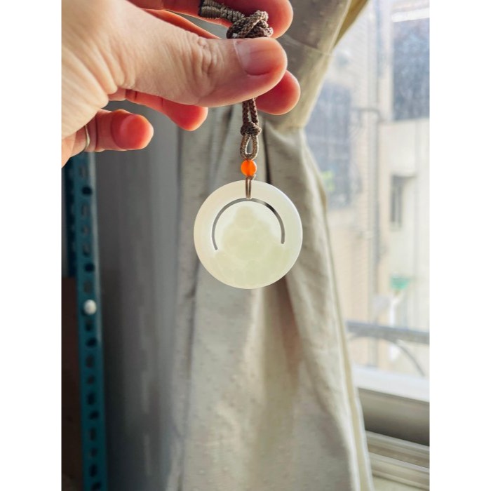 天然A貨緬甸玉 小三彩上山虎翡翠小虎牌 淡綠帶飄花再帶一抹紫 色分明乾淨-細節圖7