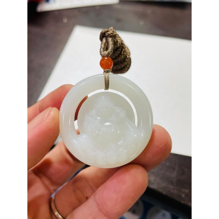 天然A貨緬甸玉 小三彩上山虎翡翠小虎牌 淡綠帶飄花再帶一抹紫 色分明乾淨-細節圖8