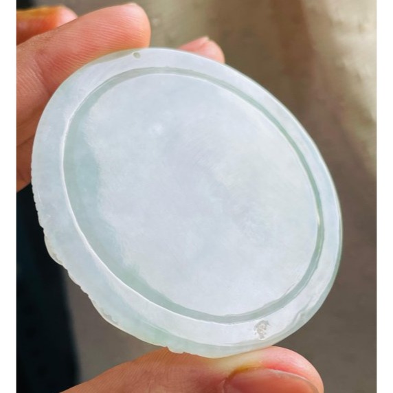 天然A貨緬甸玉 冰種飄花俏雕神龍現世翡翠龍牌 起光冰晴底色 綠俏祥雲.龍珠 高貨鐲心料 附台証-細節圖6