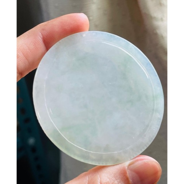 天然A貨緬甸玉 冰種飄花鳳穿牡丹翡翠鳳牌 起光感透字影底庄 綠絲碎花點綴 高貨鐲心料 附台証-細節圖6