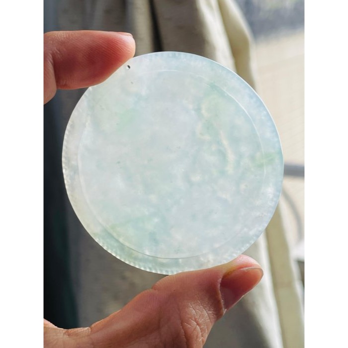 天然A貨緬甸玉 冰種飄花鳳穿牡丹翡翠鳳牌 起光感透字影底庄 綠絲碎花點綴 高貨鐲心料 附台証-細節圖7