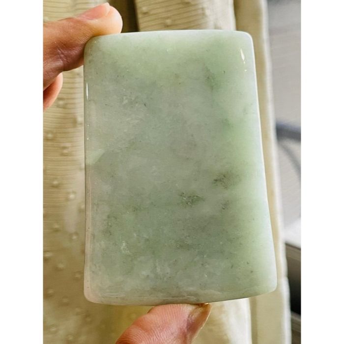 天然A貨緬甸玉 水潤烏雞綠天上聖母/千順媽祖翡翠佛牌 膠潤果綠滿底色 微帶芝麻點 大牌形請留意-細節圖7