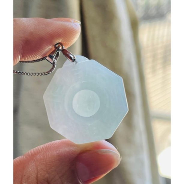天然A貨緬甸玉 冰潤淡春彩太極小八卦翡翠玉墜 乾淨膠潤底裝 粉粉嫩嫩種好水長 配戴輕巧無壓力-細節圖6
