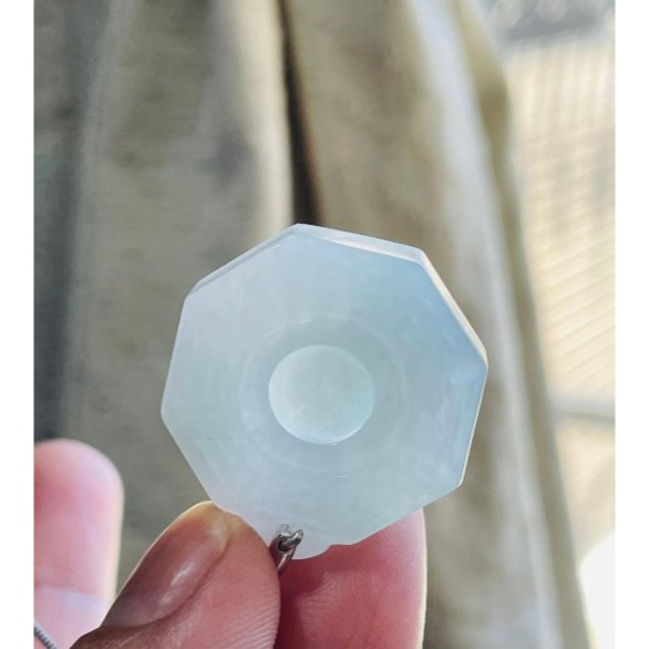 天然A貨緬甸玉 冰潤淡春彩太極小八卦翡翠玉墜 乾淨膠潤底裝 粉粉嫩嫩種好水長 配戴輕巧無壓力-細節圖7