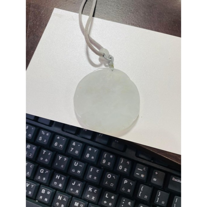 天然A貨緬甸玉 白冰坐蓮大日如來翡翠佛牌 起冰晶透 一刀切透手影 手結智拳印法像清晰莊嚴-細節圖11