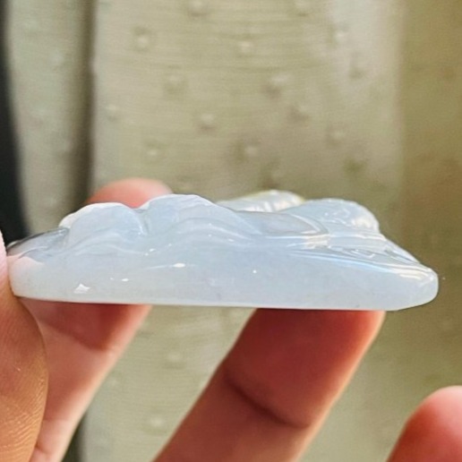 天然A貨緬甸玉 老坑油黃雙彩俏色巧雕佛魔一念之間翡翠佛墜 冰潤檸檬黃 膠潤淡綠肉 色分明 雕工剛柔並濟-細節圖6