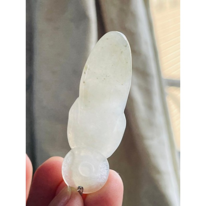 結緣圈粉價~天然A貨緬甸玉 冰膠雪梨黃合掌觀音翡翠佛牌 冰芙蓉底庄好水頭 底妝帶沁點 完美無紋-細節圖5