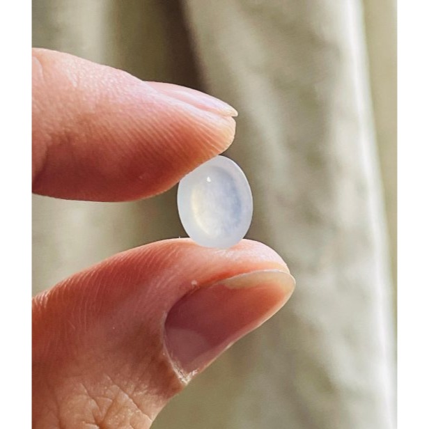 天然A貨緬甸玉 放光 冰玻純色剛光蛋面翡翠裸石 冰起光感 高端鑲嵌件 完美無瑕蛋面-細節圖6