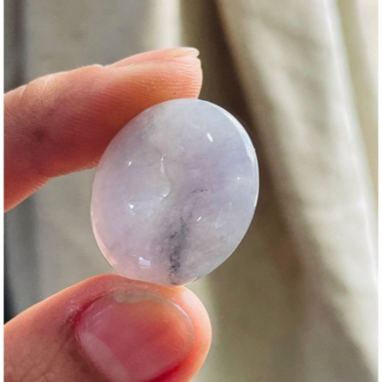 天然A貨緬甸玉 冰膠老坑烏雞紫平安扣翡翠玉墜 膠潤色濃色滿不露白 有厚度圓澎胖扣-細節圖4