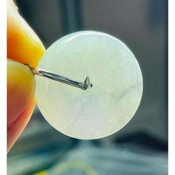 天然A貨緬甸玉 冰膠老坑烏雞紫平安扣翡翠玉墜 膠潤色濃色滿不露白 有厚度圓澎胖扣-細節圖9