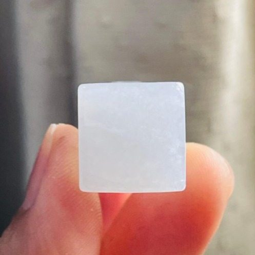 天然A貨緬甸玉 白冰手工雕滿載而歸龍龜翡翠印章/正方印／私章 純色冰晶透好水頭 1.4公分正方印體-細節圖7