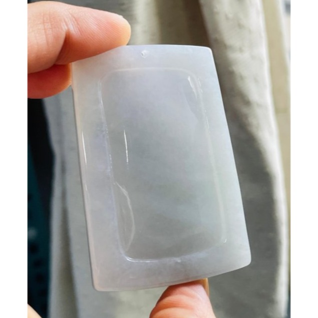 天然A貨緬甸玉 膠潤粉藍綠精工雕廣澤尊王翡翠佛牌 起冰帶膠潤底庄 透手方正64牌形 精開張眼法像-細節圖6