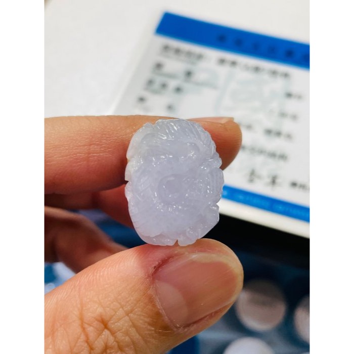 天然A貨緬甸玉 冰種白冰俏金360度環繞滿雕鴻運當頭一條龍翡翠大龍珠/頂珠 純冰晶瑩剔透 一抹冰黃畫龍點睛 霸氣16咪冰-細節圖10