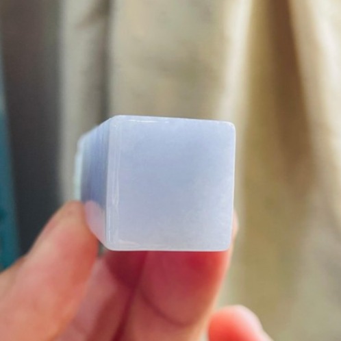 天然A貨緬甸玉 冰潤粉紫俏綠手工雕招財貔貅翡翠印章/方印 粉嫩紫綠分明 俏色巧雕 特色完美長印 大印體-細節圖8