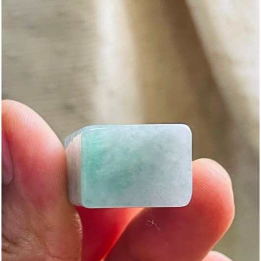 天然A貨緬甸玉 冰潤烏雞綠手工雕招財貔貅翡翠印章/私章/方印 灰烏雞底帶冰冰陽綠-細節圖7