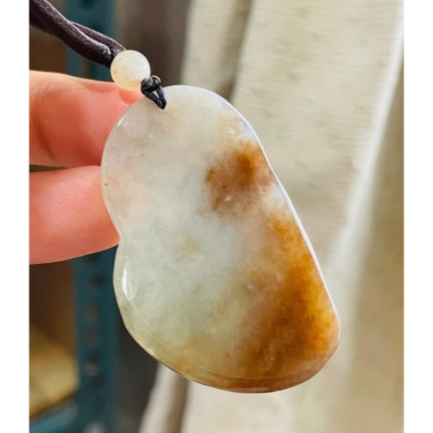 天然A貨緬甸玉 冰種蜜糖紅雙彩九尾狐狸翡翠玉墜 天然老坑冰紅 帶透字白冰 色澤艷亮-細節圖7