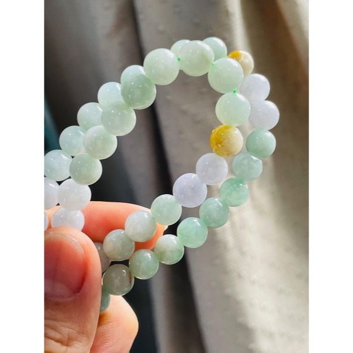 天然A貨緬甸玉 冰潤淡綠底色圓珠8.0mm翡翠珠鍊 長度75cm 完美度95% 搭配掛件 質量加乘-細節圖6