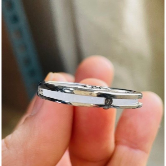 圈粉價~天然A貨緬甸玉 白冰純色大勝歸來/大聖歸來翡翠玉墜 純白無事牌為底 設計款重銀滿框包覆-細節圖7