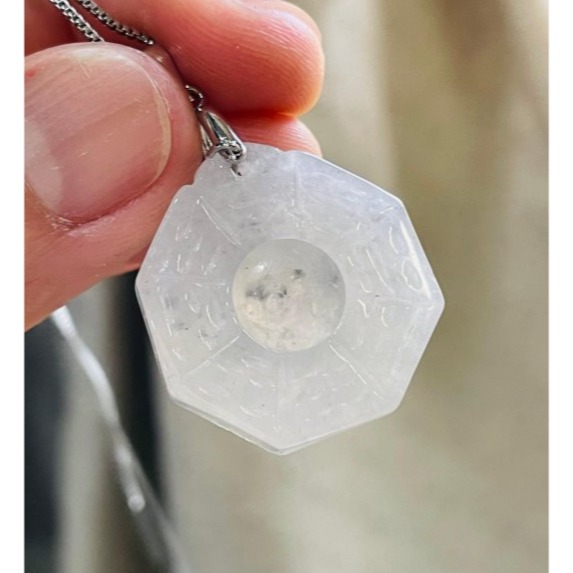 天然A貨緬甸玉 高冰黑冰太極小八卦翡翠玉墜 起光感烏雞全化透手正冰料 配戴輕巧無壓力-細節圖4