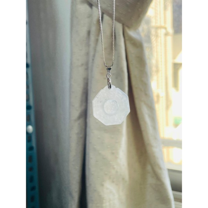 天然A貨緬甸玉 高冰黑冰太極小八卦翡翠玉墜 起光感烏雞全化透手正冰料 配戴輕巧無壓力-細節圖8