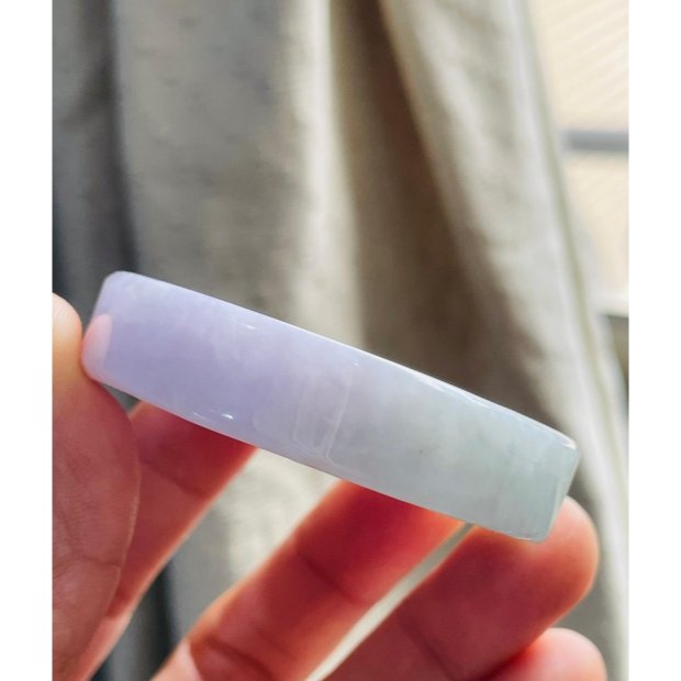 天然A貨緬甸玉 細潤粉春彩太上老君急急如律令翡翠八卦玉牌 細肉過底粉紫綠俏陽綠 厚庄有分量請留意尺寸-細節圖5