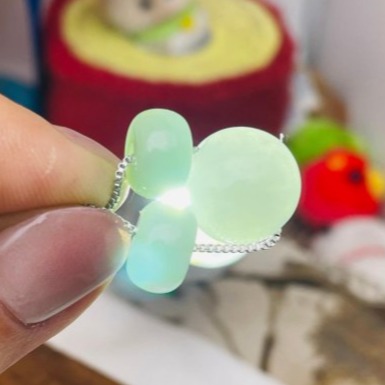 天然A貨緬甸玉 冰潤淡藍綠12.7mm圓珠翡翠項鍊 48cm長 膠潤完美近白大咪珠 搭配10咪果綠鼓珠-細節圖9