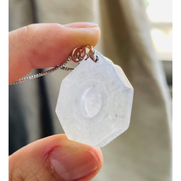 天然A貨緬甸玉 高冰黑冰太極小八卦翡翠玉墜 晶透冰烏雞全化透手正冰料 配戴輕巧無壓力-細節圖4