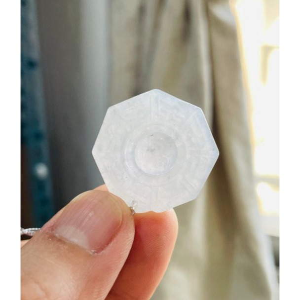 天然A貨緬甸玉 高冰黑冰太極小八卦翡翠玉墜 晶透冰烏雞全化透手正冰料 配戴輕巧無壓力-細節圖6