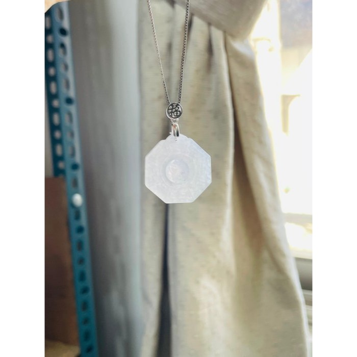 天然A貨緬甸玉 高冰黑冰太極小八卦翡翠玉墜 晶透冰烏雞全化透手正冰料 配戴輕巧無壓力-細節圖8