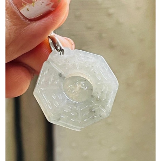 天然A貨緬甸玉 冰種黑冰太極小八卦翡翠玉墜 晶透起光感黑全化底妝 配戴輕巧無壓力-細節圖4