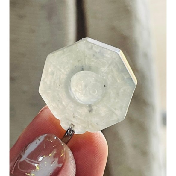 天然A貨緬甸玉 冰種黑冰太極小八卦翡翠玉墜 晶透起光感黑全化底妝 配戴輕巧無壓力-細節圖6