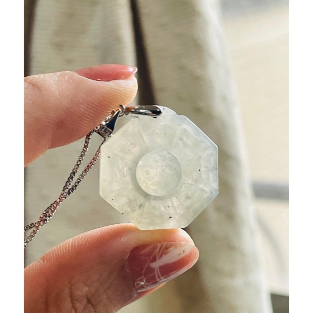 天然A貨緬甸玉 冰種黑冰太極小八卦翡翠玉墜 晶透起光感黑全化底妝 配戴輕巧無壓力-細節圖7