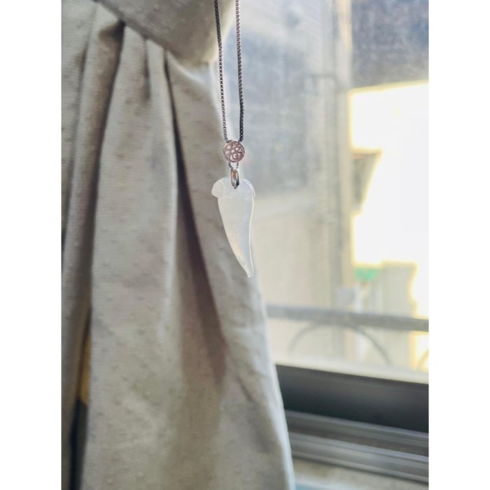 天然A貨緬甸玉 白冰純色立體雕貔貅龍牙翡翠玉墜 冰起光感乾淨無雜染 小巧飽滿 配戴無壓力-細節圖8