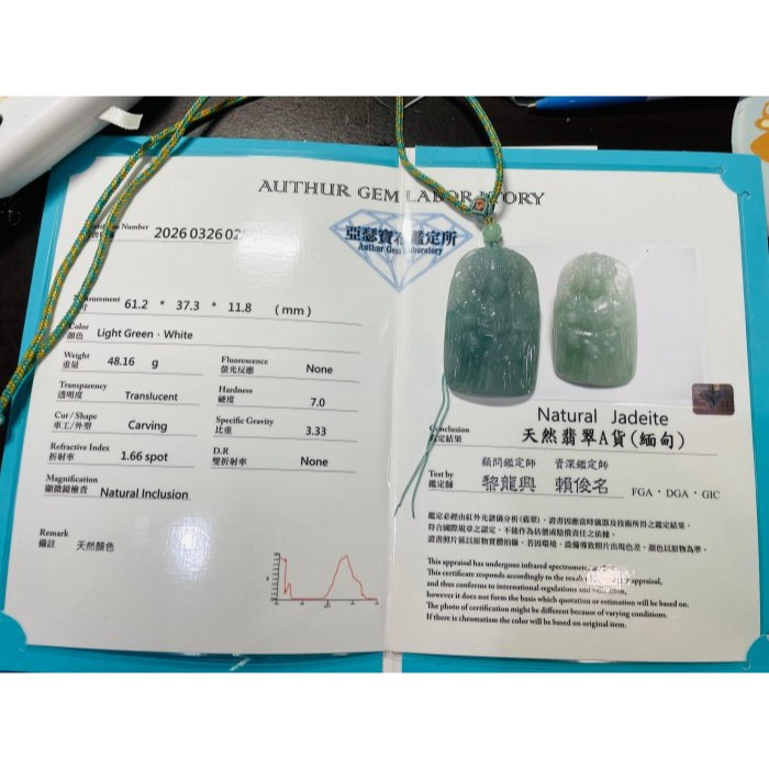 天然A貨緬甸玉 老坑藍綠飄花精工獨家版天上聖母/媽祖翡翠佛牌 冰膠底妝 透手滿綠底色 精開慈悲法像 磨砂雙工 附台証-細節圖11