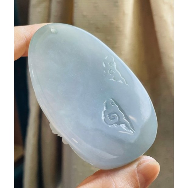 天然A貨緬甸玉 老坑藍綠精工獨家版天上聖母/雙媽祖翡翠佛牌 起光感滿色冰膠底妝 雙尊天后盛裝 法像重工精開雙拋 附台証-細節圖5