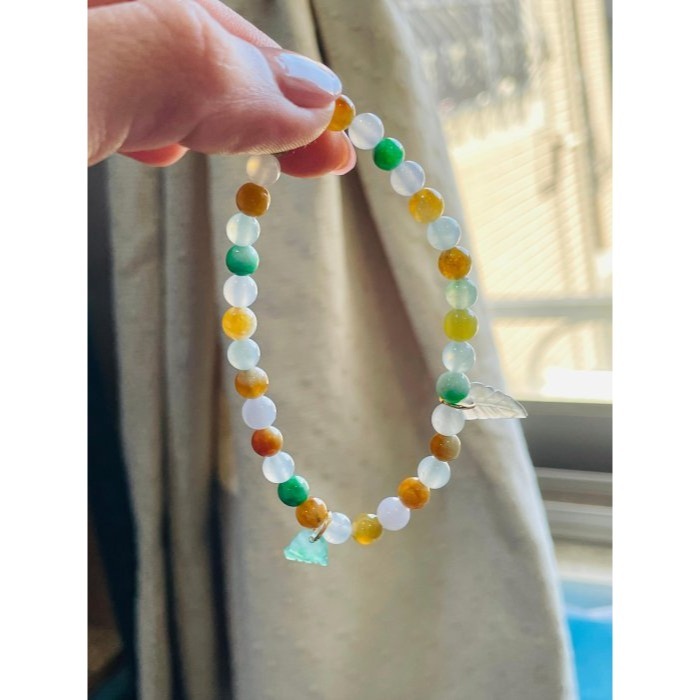天然A貨緬甸玉 冰辣多寶圓珠5.5mm翡翠手鍊/手串/珠串 手圍16cm 透線白月光 辣陽 天然冰蜜糖 粉紫 極美多彩-細節圖7