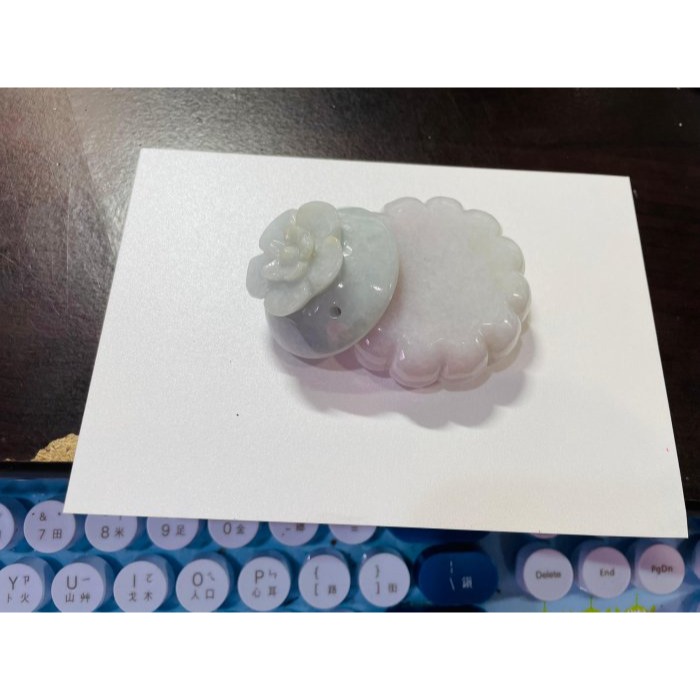 天然A貨緬甸玉 細潤雙彩花開富貴蓮花翡翠香插/線香爐 透光滿色粉紫.粉綠色清爽淡雅-細節圖10