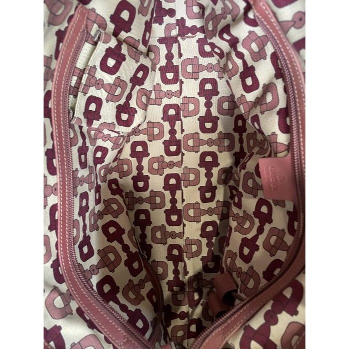 95成新正品~GUCCI 玫瑰粉全牛皮托特包/肩背包 近全新 內外乾淨無需整理 分層多 A4可放-細節圖8