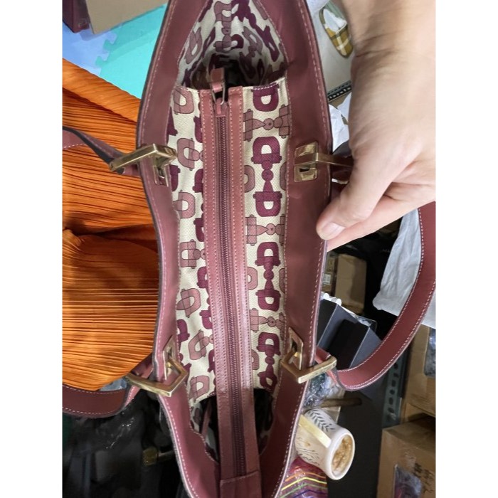 95成新正品~GUCCI 玫瑰粉全牛皮托特包/肩背包 近全新 內外乾淨無需整理 分層多 A4可放-細節圖10