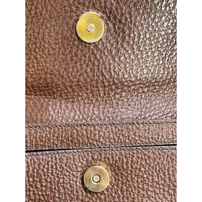 98成新正品~BALLY 咖啡色荔枝紋全牛皮男士壓扣手拿包 低調個性化大哥包-細節圖8